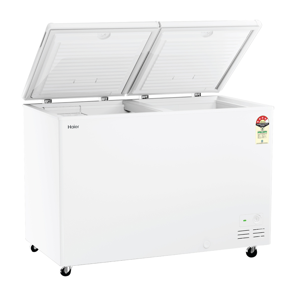 Haier Deep Freezer 320L, Hard Top Convertible Double Door (White)